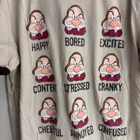 Disney Store Dwarfs Emotions Shirt Size 2XL - Picture 2 of 6